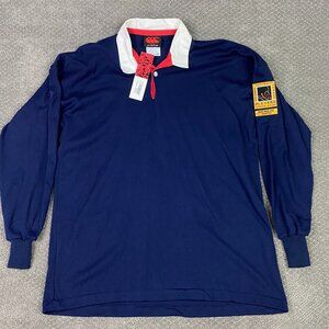 Vintage Canterbury Rugby Shirt Men's XL Navy Blue NFL Players Association NWT